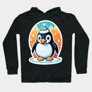 Penguin Christmas Illustration Hoodie